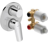 Duravit No.1 Mitigeur monocommandé encastré pour bain, avec corps de base, rond, 2 consommateurs, N15210008010, N15210008010