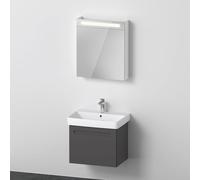 Duravit No.1 Ensemble de meubles 650, comprenant lavabo, meuble sous-lavabo, armoire de toilette avec charnières à gauche, tiroir intérieur, découpe siphon, N10167L49490000, N10167L49490000, Colorazio