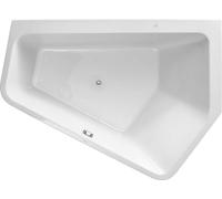 Duravit Whirlpool Paiova 5 1900x1400mm versione da incasso angolo a destra, due diverse inclinazioni posteriori, telaio, set di scarico e troppopieno, Air-System - 760393000AS0000