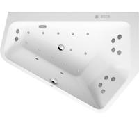 Duravit Paiova 5 Bain à remous, à encastrer, angle à droite, double dos inclinés à droite, bâti-support, vidage et trop-plein, système Combi E, 1770x1300mm, 760391000CE1000, 760391000CE1000