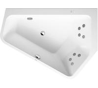 Duravit Paiova 5 Bain à remous, à encastrer, angle à droite, double dos inclinés à droite, bâti-support, garniture de vidage et de trop-plein, système Jet, 1770x1300mm, 760391000JS1000, 760391000JS100