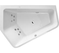 Duravit Paiova 5 Bain à remous, à encastrer, angle à gauche, double dos inclinés à gauche, habillage acrylique sans soudure, garniture de vidage et de trop-plein, système Jet, 1900x1400mm, 760396000JS