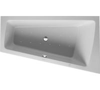 Duravit Paiova Bain à remous, à encastrer, simple dos à droite, bâti-support, garniture de vidage et de trop-plein chrome, Air-System, 1700x1000mm, 760213000AS0000, 760213000AS0000