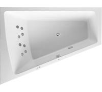 Duravit Whirlpool Paiova 1700x1300mm versione da incasso, schienale sinistro inclinato, telaio, set di scarico e troppopieno, sistema a getto - 760214000JS1000