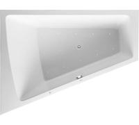 Duravit Paiova Bain à remous, à encastrer, simple dos à gauche, bâti-support, vidage et trop-plein chromés, Air-System, 1800x1400mm, 760216000AS0000, 760216000AS0000