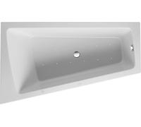 Duravit Paiova Bain à remous, simple dos à gauche, habillage acrylique moulé, bâti-support, garniture de vidage et de trop-plein chrome, Air-System, 1700x1000mm, 760264000AS0000, 760264000AS0000