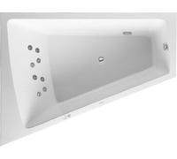 Duravit Paiova Bain à remous, simple dos à gauche, habillage acrylique moulé, bâti-support, garniture de vidage et de trop-plein chromée, système Jet, 1800x1400mm, 760268000JS1000, 760268000JS1000