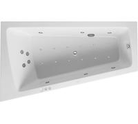 Duravit Paiova Bain à remous, simple dos à gauche, habillage acrylique moulé, bâti-support, garniture de vidage et de trop-plein chrome, Combi-Système P, 1700x1000mm, 760264000CP1000, 760264000CP1000