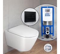 Duravit Plinero SET completo WC sospeso con elemento incasso neeos,, 45970920A1+16601BM#SET, Plinero bianco [WC > WC con Elementi Incasso]