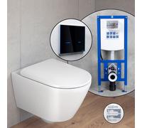Duravit Plinero SET completo WC sospeso con elemento incasso neeos,, 45970920A1+16746BM#SET, Plinero bianco [WC > WC con Elementi Incasso]