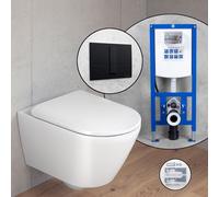 Duravit Plinero SET completo WC sospeso con elemento incasso neeos,, 45970920A1+16791BM#SET, Plinero bianco [WC > WC con Elementi Incasso]