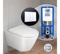 Duravit Plinero SET completo WC sospeso con elemento incasso neeos,, 45970920A1+16791WH#SET, Plinero bianco [WC > WC con Elementi Incasso]
