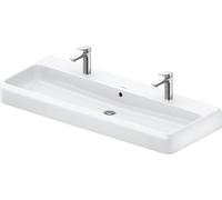 Lavabo Duravit Qatego, 1200x470 mm, con troppopieno, parte inferiore smaltata, DuraCeram, 238212, Colorazione: 2 fori per la rubinetteria, con HygieneGlaze