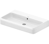 Lavabo da appoggio Duravit Qatego, 800x470 mm, con sfioratore, lato inferiore smaltato e lucido, 238280, Colorazione: senza foro per rubinetto