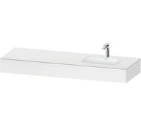 Duravit Qatego lavabo encastré avec console, 1600x550x170mm, vasque à droite, QA4694018180000, QA4694018180000, Colorazione: Bianco Opaco
