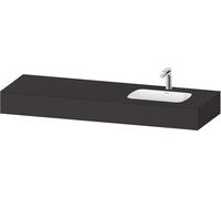 Duravit Qatego lavabo encastré avec console, 1600x550x170mm, vasque à droite, QA4694080800000, QA4694080800000, Colorazione: grafite supermatt