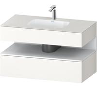 Duravit Qatego lavabo encastré avec meuble sous-lavabo en console, 1000x550x600mm, niche blanc mat, QA4786018840000, QA4786018840000, Colorazione: Bianco Supermatt