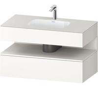 Duravit Qatego lavabo encastré avec meuble sous-lavabo en console, 1000x550x600mm, niche blanc supermat, QA4786084840010, QA4786084840010, Colorazione: Supermateria bianca con illuminazione di nicchia