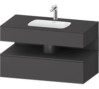 Duravit Qatego lavabo encastré avec meuble sous-lavabo en console, 1000x550x600mm, niche graphite mat, QA4786049490010, QA4786049490010, Colorazione: Grafite opaco/con illuminazione di nicchia
