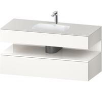 Duravit Qatego lavabo encastré avec meuble sous-lavabo en console, 1200x550x600mm, niche blanc brillant, QA4787022840000, QA4787022840000, Colorazione: Bianco Supermatt