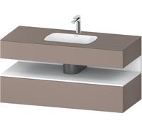 Duravit Qatego lavabo encastré avec meuble sous-lavabo en console, 1200x550x600mm, niche blanc mat, QA4787018430000, QA4787018430000, Colorazione: Basalto opaco