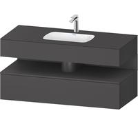 Duravit Qatego lavabo encastré avec meuble sous-lavabo en console, 1200x550x600mm, niche graphite mat, QA4787049490010, QA4787049490010, Colorazione: Grafite opaco/con illuminazione di nicchia