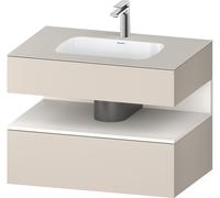 Duravit Qatego lavabo encastré avec meuble sous-lavabo en console, 800x550x600mm, niche blanc supermat, QA4785084910000, QA4785084910000, Colorazione: Taupe Opaco
