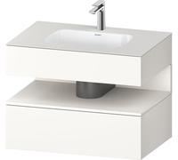 Duravit Qatego lavabo encastré avec meuble sous-lavabo en console, 800x550x600mm, niche blanc supermat, QA4785084840010, QA4785084840010, Colorazione: Supermateria bianca con illuminazione di nicchia