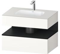 Duravit Qatego lavabo encastré avec meuble sous-lavabo en console, 800x550x600mm, niche chêne noir, QA4785016840010, QA4785016840010, Colorazione: Supermateria bianca con illuminazione di nicchia