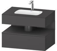 Duravit Qatego lavabo encastré avec meuble sous-lavabo en console, 800x550x600mm, niche graphite mat, QA4785049490000, QA4785049490000, Colorazione: Grafite opaca