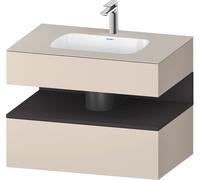 Duravit Qatego lavabo encastré avec meuble sous-lavabo en console, 800x550x600mm, niche graphite supermatt, QA4785080830010, QA4785080830010, Colorazione: Supermateria di colore grigio con illuminazio