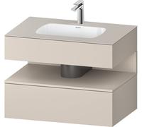 Duravit Qatego lavabo encastré avec meuble sous-lavabo en console, 800x550x600mm, niche taupe mat, QA4785091910010, QA4785091910010, Colorazione: Taupe opaco/con illuminazione a nicchia