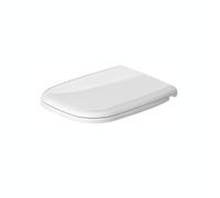 Siège de WC Duravit D-Code Compact, fixation par étrier, 360x430mm, blanc brillant, charnières en inox, 0067310099, 0067310099
