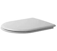 Duravit Sedile WC per Starck 2, Happy D. e Darling, tavoletta WC con chiusura rallentata, copriwater con cerniere in acciaio inox, coperchio water in plastica termoindurente Duroplast, bianco