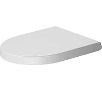 Duravit Sedile WC Starck 2/Darling New, coperchio WC con chiusura ammortizzata, coperchio WC in plastica duroplastica, con cerniere in acciaio inossidabile, bianco