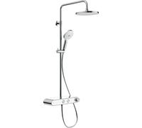 Sistemi doccia Duravit, sistema doccia Shelf 1050, consumatore 2, cromo|bianco lucido, TH4380008005