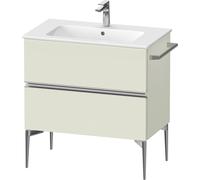 Duravit Sivida bâti-support pour lavabo, 2 tiroirs, poignée profilée chromée, 810x477x591mm, pour ME by Starck, SV4644010HH0000, SV4644010HH0000, Colorazione: Verde pallido opaco
