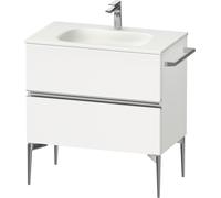 Duravit Sivida bâti-support pour lavabo, 2 tiroirs, poignée profilée chromée, 810x477x592mm, pour Sivida, SV4651010180000, SV4651010180000, Colorazione: Bianco Opaco