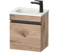Duravit Sivida bâti-support pour lavabo, charnières à gauche, poignée profilée noir diamant mat, 400x295x440mm, pour Sivida, SV4649LBD550000, SV4649LBD550000, Colorazione: Rovere marmorizzato