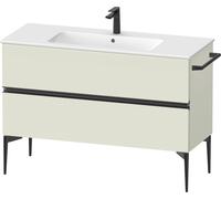 Duravit Sivida Meuble sous-lavabo, 2 tiroirs, poignée encastrée noir diamant mat, 1210x477x591mm, pour ME by Starck, SV46460BDHH0000, SV46460BDHH0000, Colorazione: Verde pallido opaco