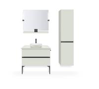 Duravit Sivida Meuble sous-lavabo sur console, 2 tiroirs, poignée noire diamantée mate, 845x475x548mm, SV46580BDHH0000, SV46580BDHH0000, Colorazione: Verde pallido opaco