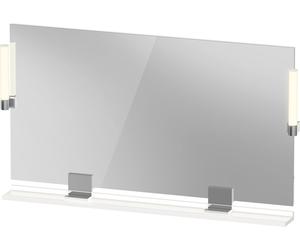 Duravit Sivida miroir, chrome, 1250x36x650mm, éclairage à poser, interrupteur à détecteur, raccordement au réseau, SV7424010220000, SV7424010220000, Colorazione: Bianco lucido
