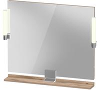 Duravit Sivida miroir, chrome, 850x36x650mm, éclairage à poser, interrupteur à détecteur, raccordement au réseau, SV7422010550000, SV7422010550000, Colorazione: Rovere marmorizzato