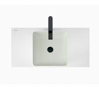 Duravit Sivida Set lavabos rectangulaires incl. console 1080x500x123mm, 268019FG00, 268019FG00, Colorazione: Lavabo Interno: Verde pallido opaco, esterno: Bianco seta opaco; Console: Bianco