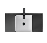 Duravit Sivida Set lavabos rectangulaires incl. console 1080x500x123mm, 268019FI00, 268019FI00, Colorazione: Lavabo Interno: Bianco seta opaco, esterno: Grigio scuro opaco; Console: Grigio scuro