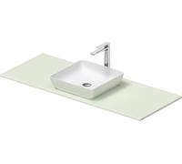 Duravit Sivida Set lavabos rectangulaires incl. console 1280x500x123mm, 268020FH00, 268020FH00, Colorazione: Lavabo Interno: Bianco seta opaco, esterno: verde chiaro opaco; console: Verde pallido