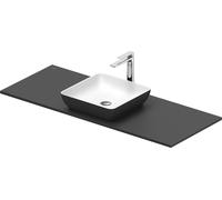 Duravit Sivida Set lavabos rectangulaires incl. console 1280x500x123mm, 268020FI00, 268020FI00, Colorazione: Lavabo Interno: Bianco seta opaco, esterno: Grigio scuro opaco; Console: Grigio scuro