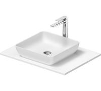 Duravit Sivida Set lavabos rectangulaires incl. console 680x500x123mm, 2680173200, 2680173200, Colorazione: Lavabo Interno: Bianco seta opaco, esterno: Bianco seta opaco; Console: Bianco