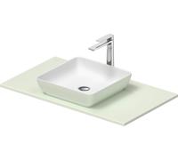 Duravit Sivida Set lavabos rectangulaires incl. console 880x500x123mm, 268018FH00, 268018FH00, Colorazione: Lavabo Interno: Bianco seta opaco, esterno: verde chiaro opaco; console: Verde pallido