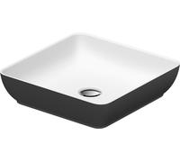 Duravit Sivida vasque à poser rectangulaire, 400x400mm, sans trou pour robinet, sans trop-plein, 266001FI00, 266001FI00, Colorazione: Colore interno bianco seta opaco, colore esterno grigio scuro opac